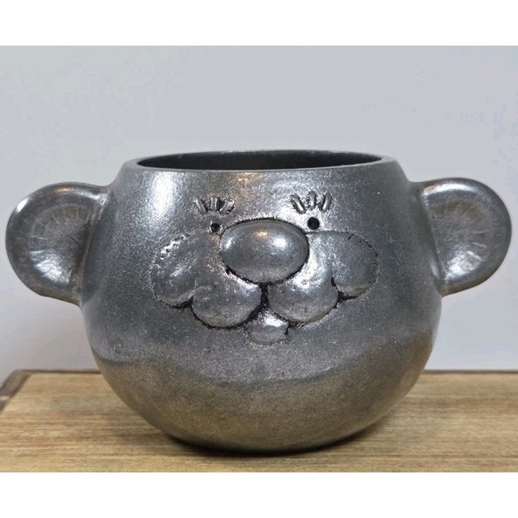 Vintage Wilton Armetale Pewter Children's Bear Mug‎ 1985 Ear Handles - Picture 1 of 12